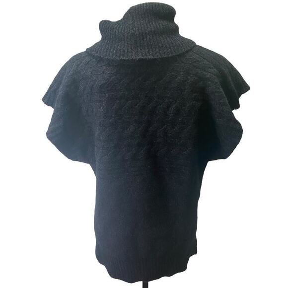 NWT Noble Wilde Merino Possum Sweater Size XS Charcoal Gray Cable Knit - Picture 4 of 12